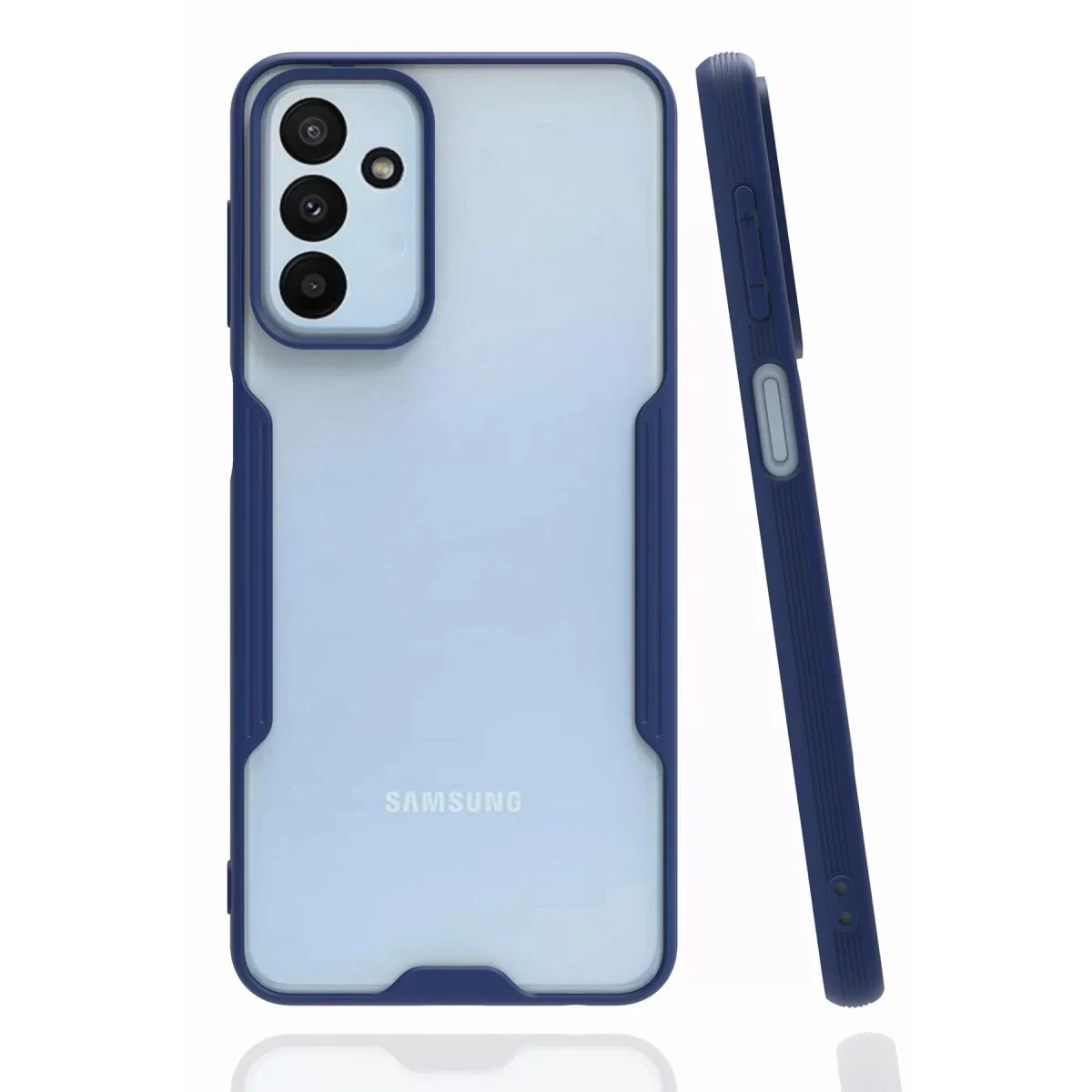Newface Samsung Galaxy M23 Kılıf Platin Silikon - Lacivert