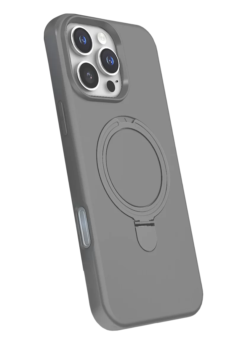 Newface Apple iPhone 16 Pro Regal Magsafe Standlı Kapak - Titan Gri
