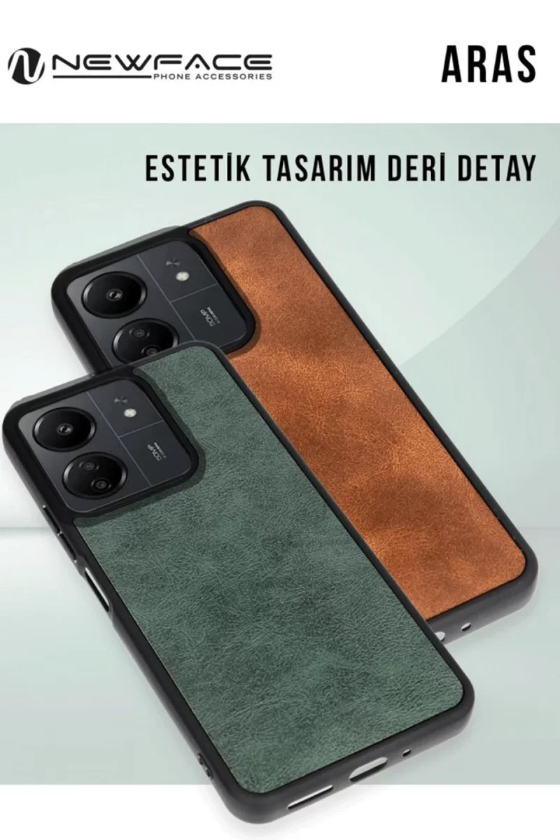 Newface Samsung Galaxy A26 Kılıf Aras Deri Kapak - Taba