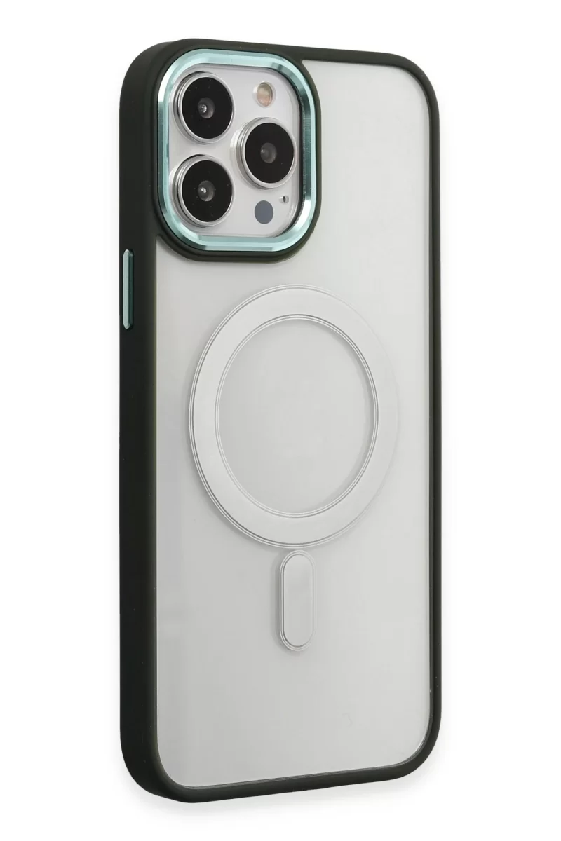 Newface Apple iPhone 15 Pro Kılıf Room Magneticsafe Silikon - Köknar Yeşili