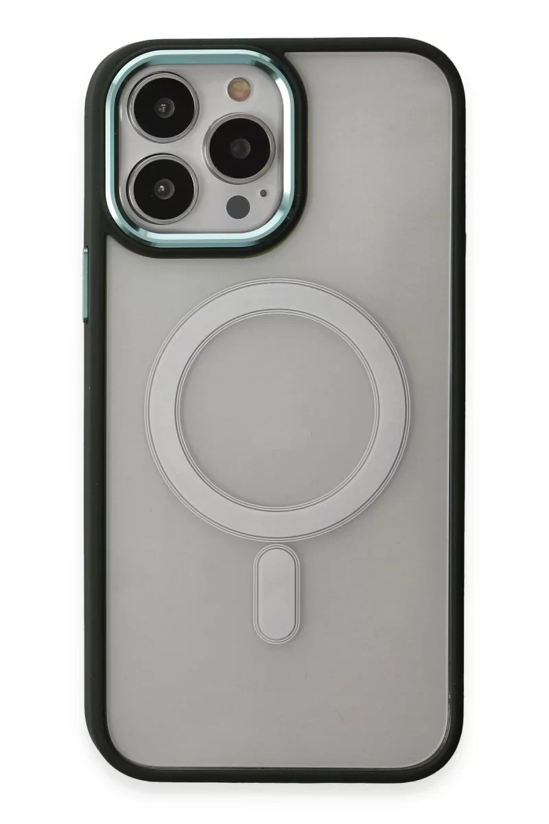 Newface Apple iPhone 15 Pro Kılıf Room Magneticsafe Silikon - Köknar Yeşili