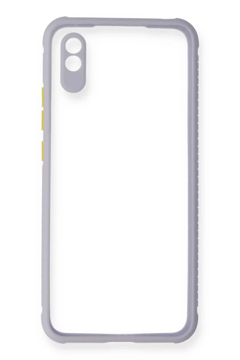 Newface Xiaomi Redmi 9A Kılıf Miami Şeffaf Silikon - Lila