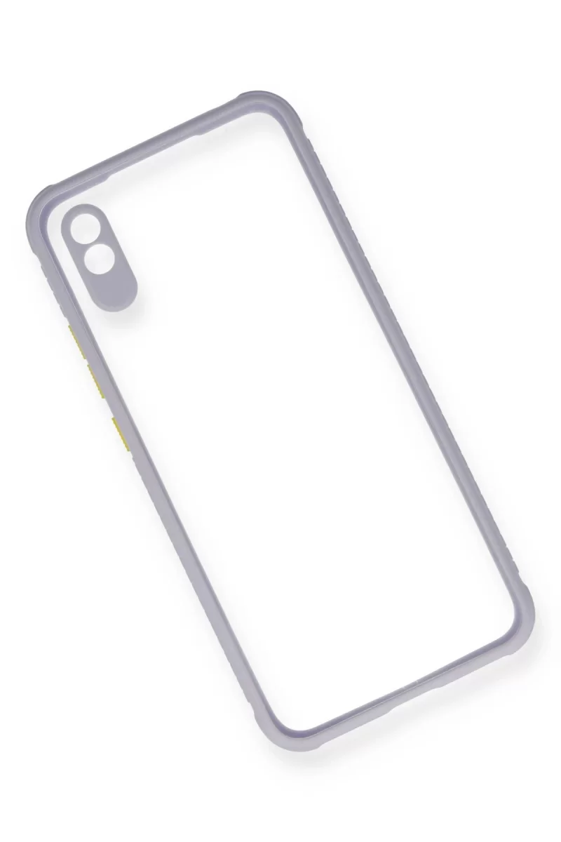 Newface Xiaomi Redmi 9A Kılıf Miami Şeffaf Silikon - Lila