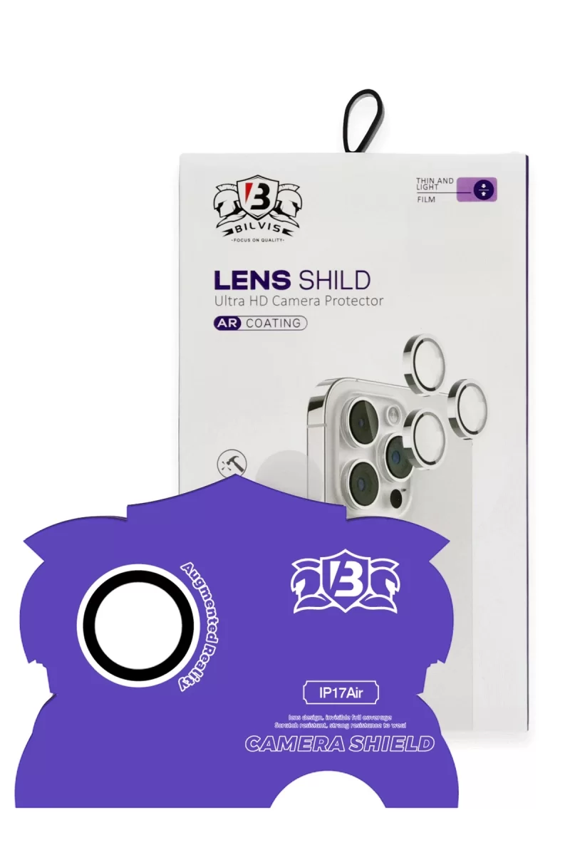 Newface Apple iPhone 17 Air Bilvis Titan Kamera Lens - Gümüş