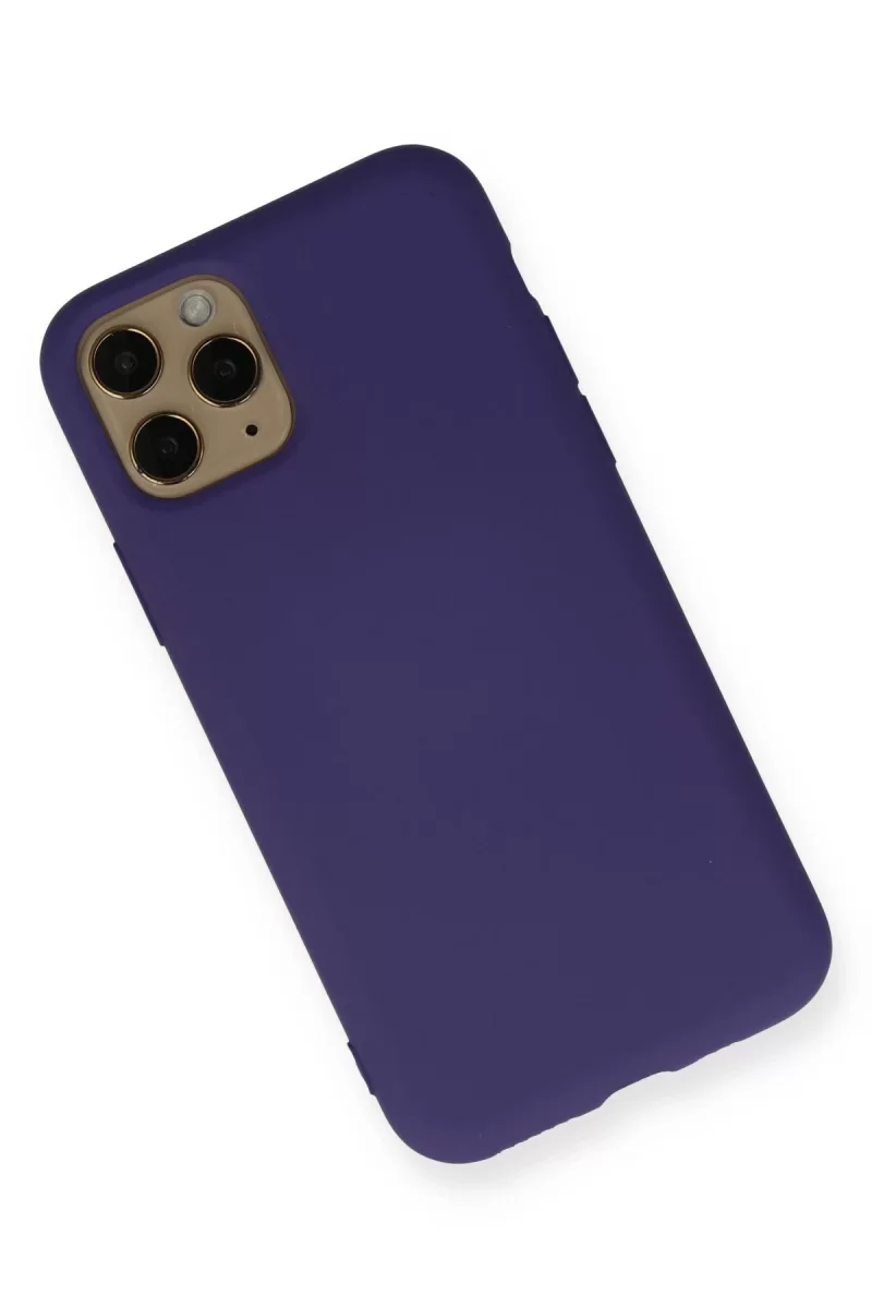 Newface Apple iPhone 11 Pro Kılıf Nano içi Kadife Silikon - Mor
