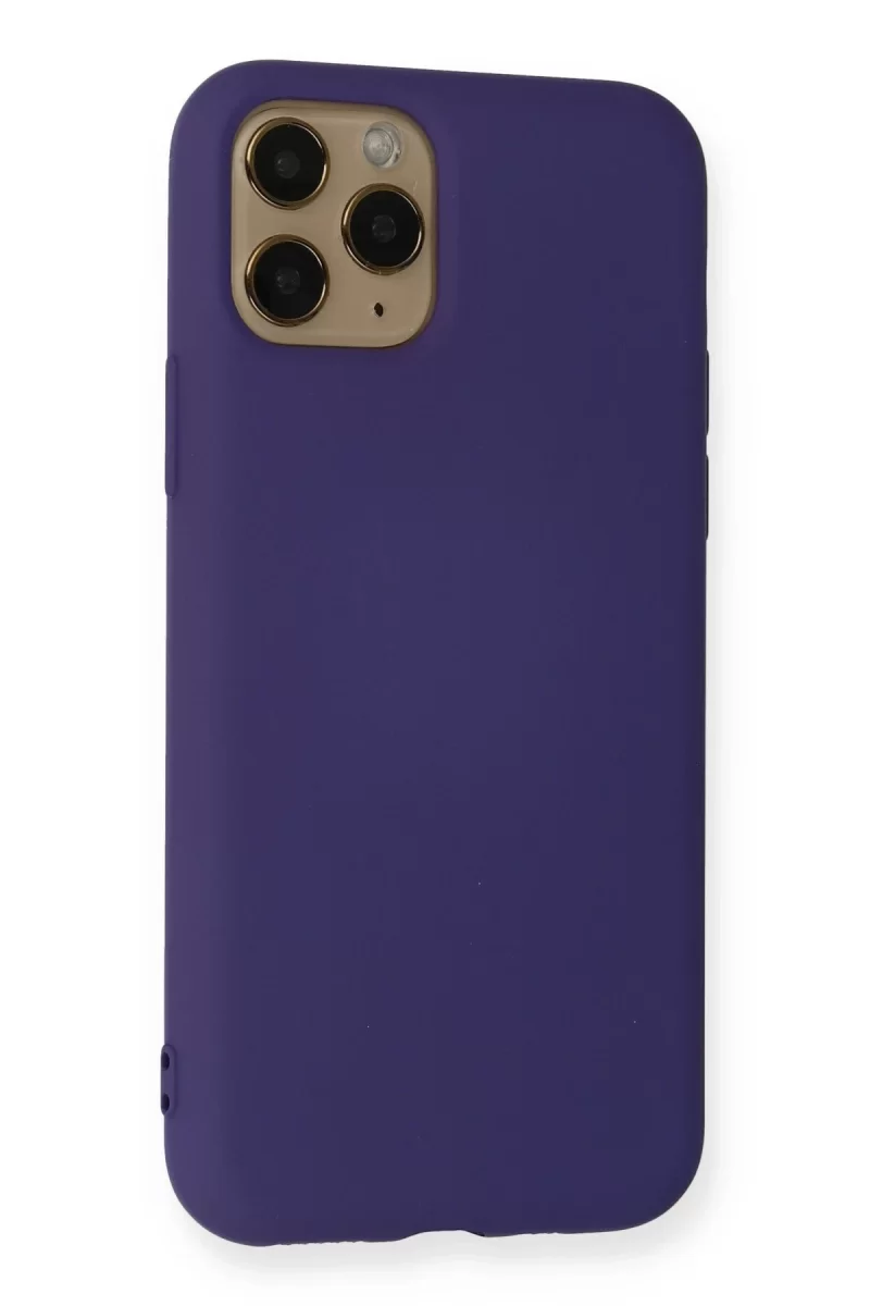Newface Apple iPhone 11 Pro Kılıf Nano içi Kadife Silikon - Mor