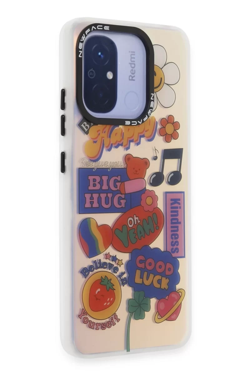Newface Xiaomi Redmi 12C Kılıf Estoril Desenli Kapak - Estoril - 15