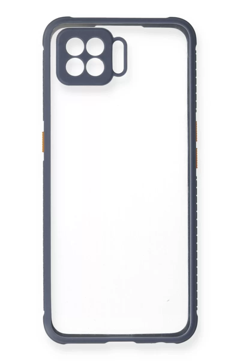Newface Oppo A73 Kılıf Miami Şeffaf Silikon - Gri