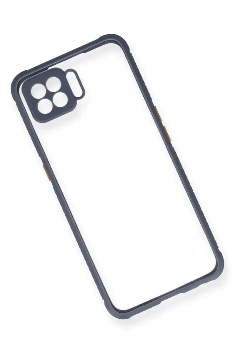 Newface Oppo A73 Kılıf Miami Şeffaf Silikon - Gri