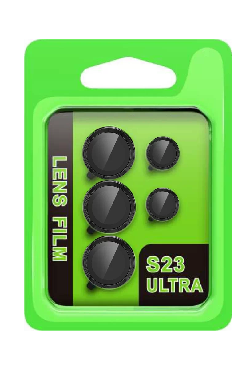 Newface Samsung Galaxy S23 Ultra Raze Metal Kamera Lens - Siyah