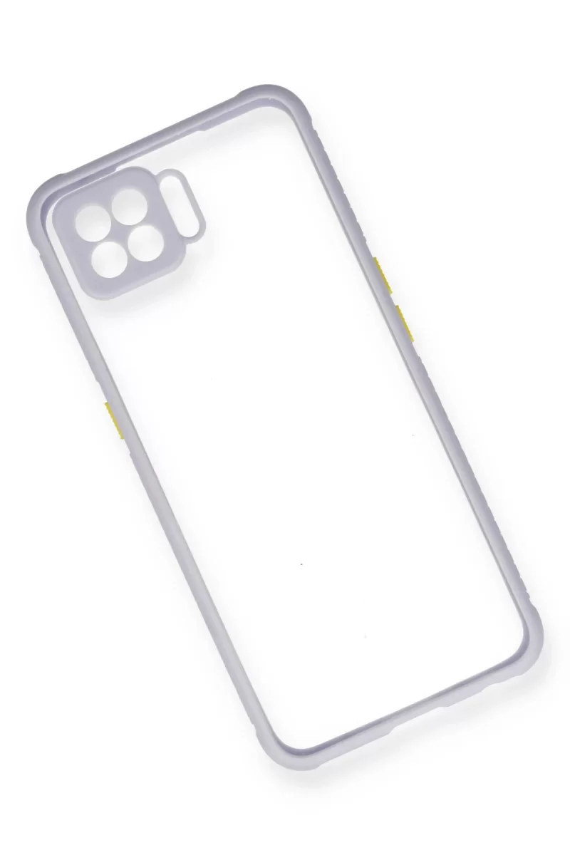 Newface Oppo A73 Kılıf Miami Şeffaf Silikon - Lila