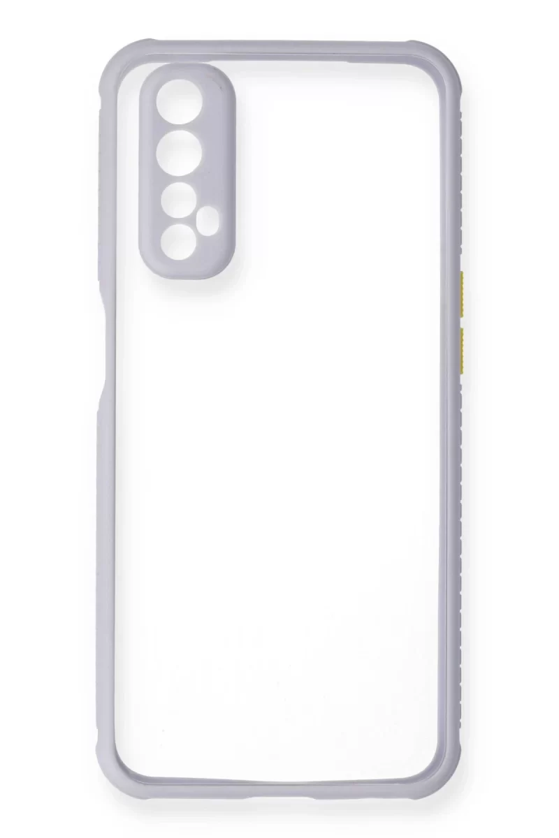 Newface Realme 7 Kılıf Miami Şeffaf Silikon - Lila