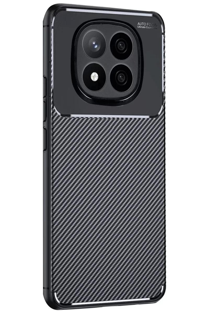 Newface Xiaomi Redmi Note 14 Pro 5G Kılıf Auto Focus Karbon Kapak - Siyah