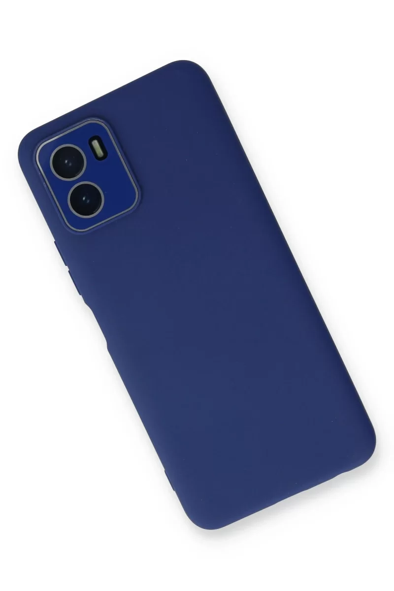 Newface Vivo Y15S Kılıf Lansman Glass Kapak - Sky Blue