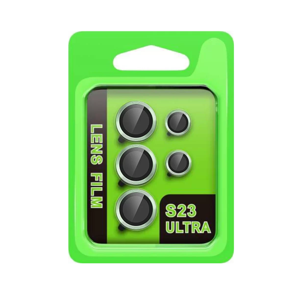 Newface Samsung Galaxy S23 Ultra Raze Metal Kamera Lens - Yeşil