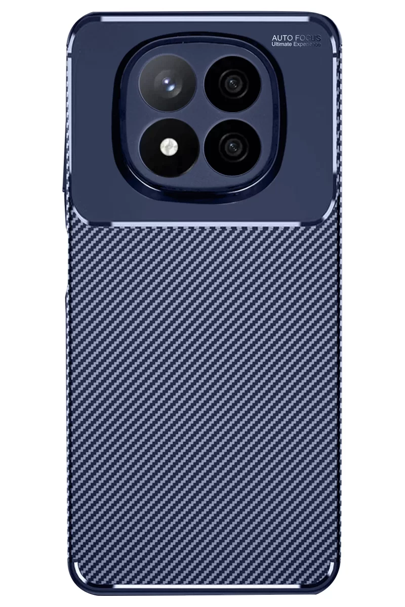 Newface Xiaomi Redmi Note 14 Pro 5G Kılıf Auto Focus Karbon Kapak - Lacivert