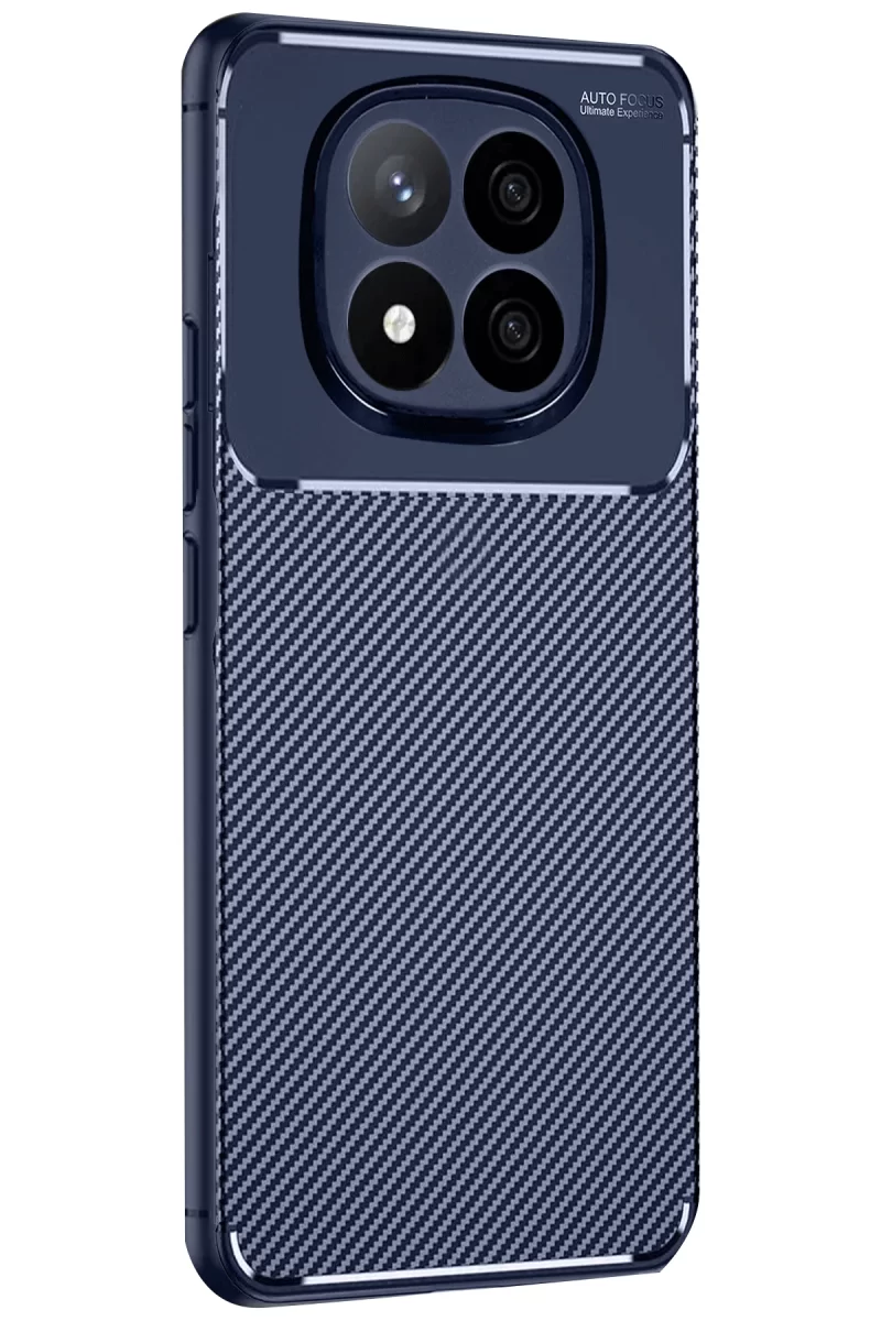Newface Xiaomi Redmi Note 14 Pro 5G Kılıf Auto Focus Karbon Kapak - Lacivert