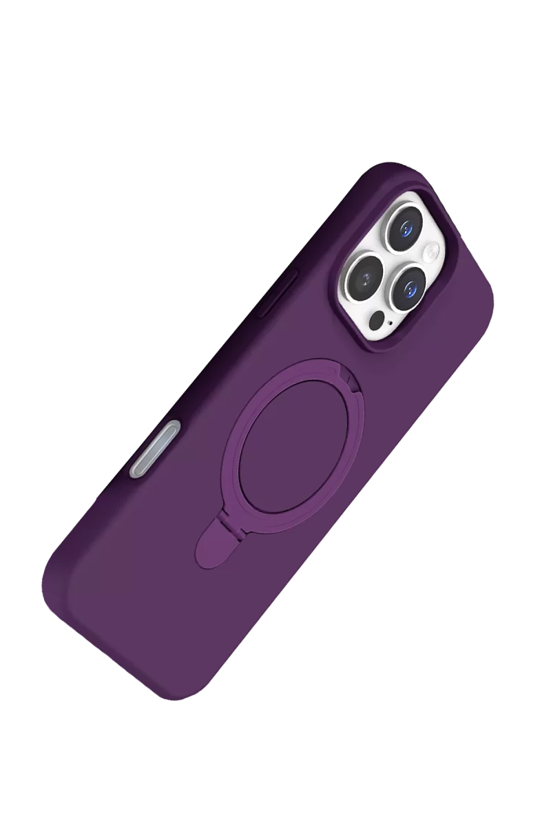 Newface Apple iPhone 16 Pro Max Regal Magsafe Standlı Kapak - Derin Mor