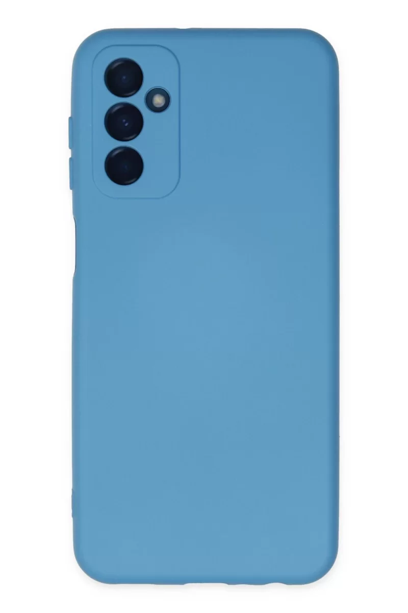 Newface Samsung Galaxy M23 Kılıf Nano içi Kadife Silikon - Mavi