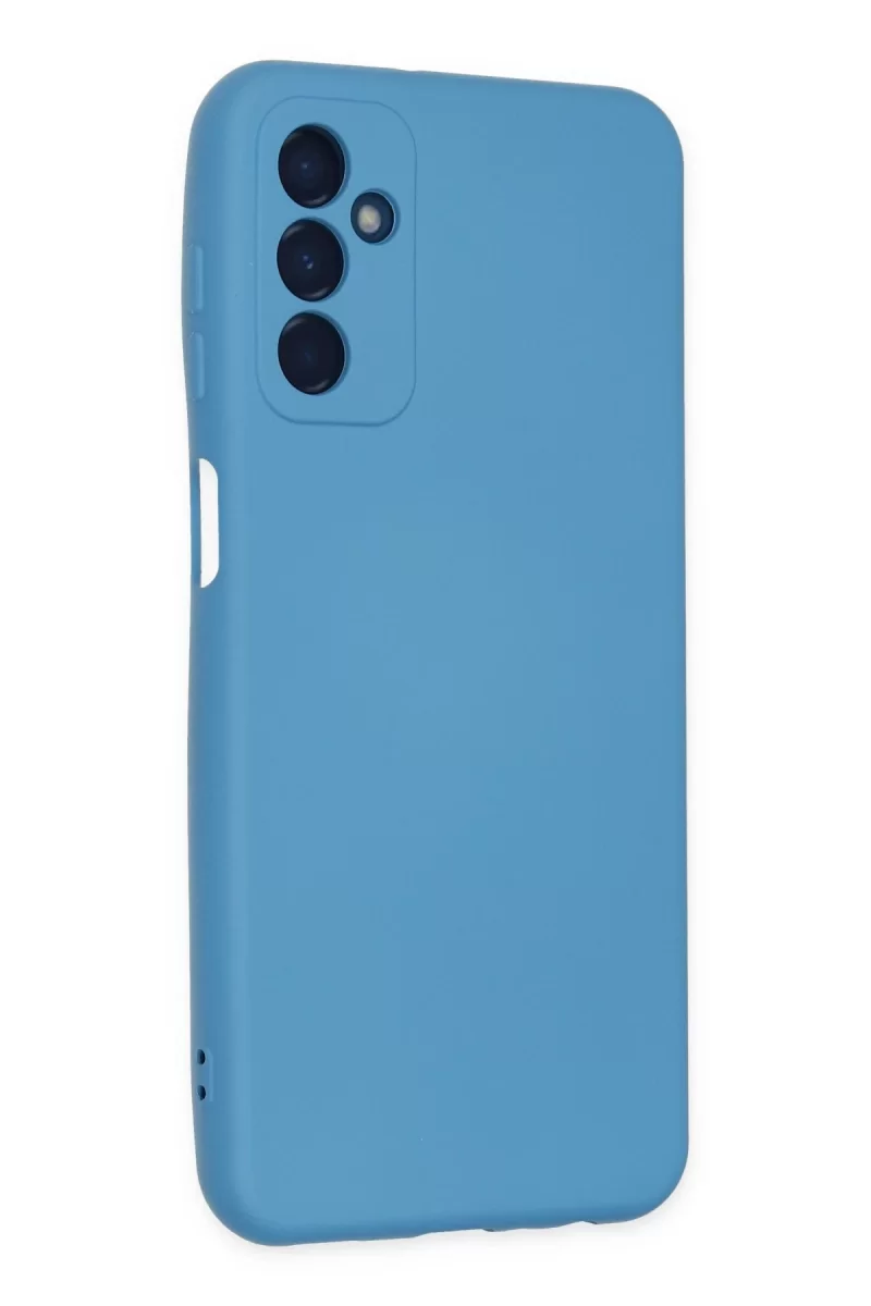 Newface Samsung Galaxy M23 Kılıf Nano içi Kadife Silikon - Mavi