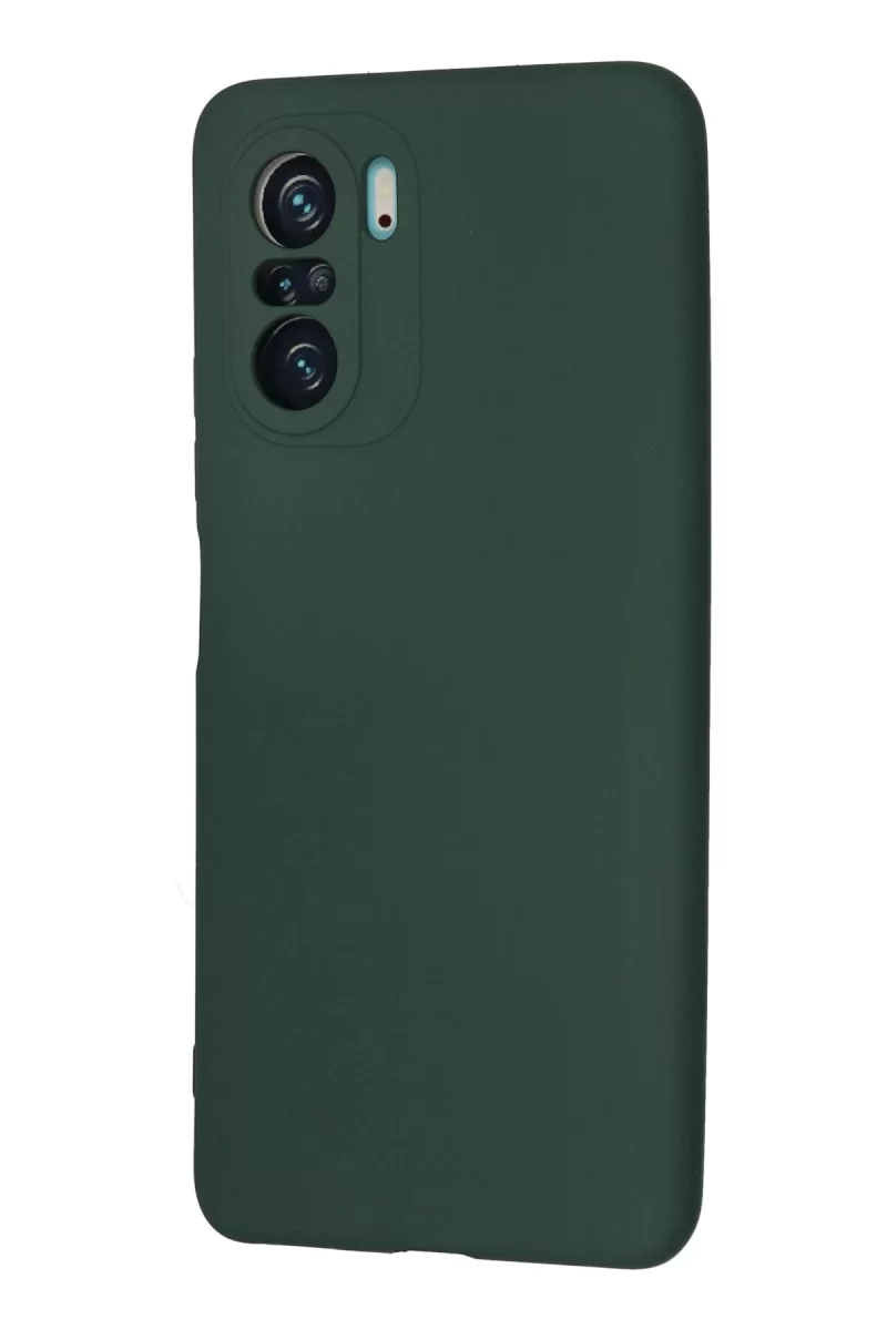 Newface Xiaomi Poco F3 Kılıf Nano içi Kadife Silikon - Koyu Yeşil