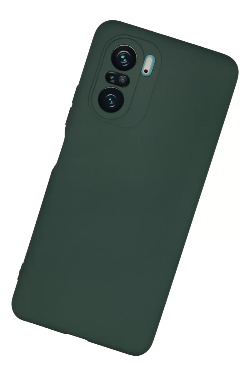 Newface Xiaomi Poco F3 Kılıf Nano içi Kadife Silikon - Koyu Yeşil