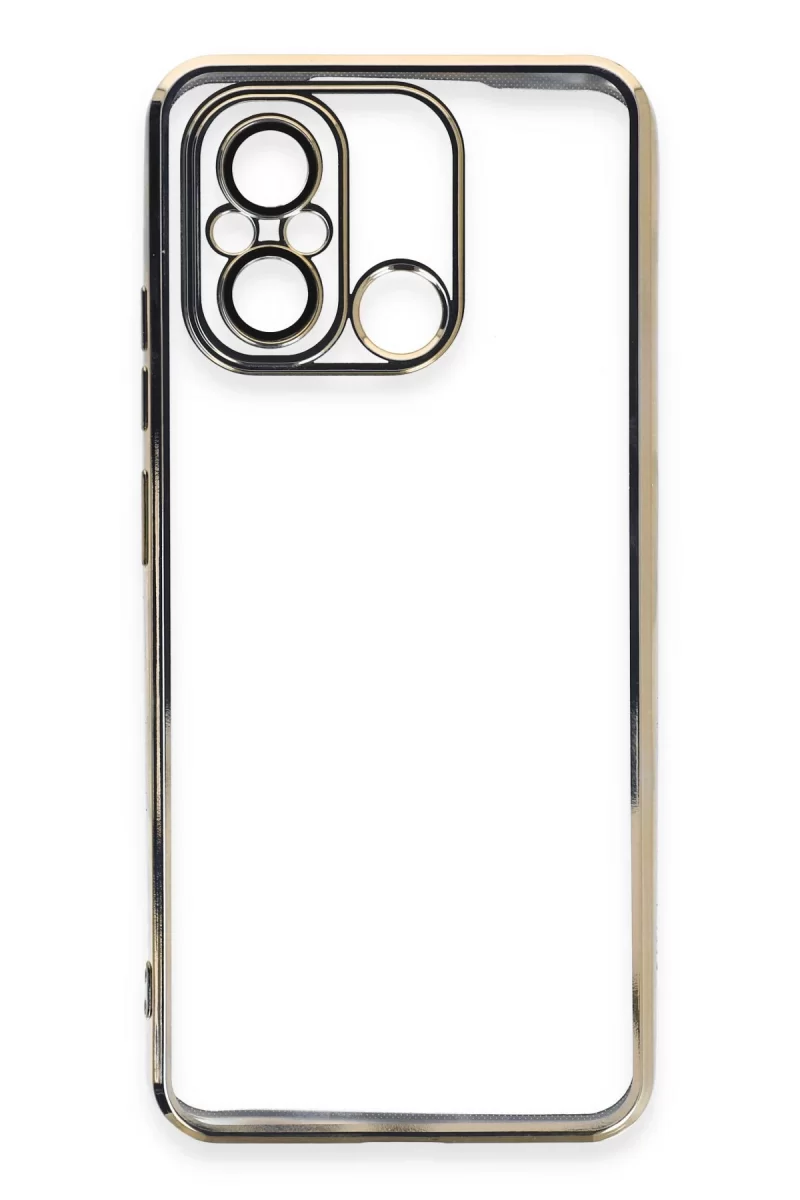 Newface Xiaomi Redmi 12C Kılıf Razer Lensli Silikon - Gold