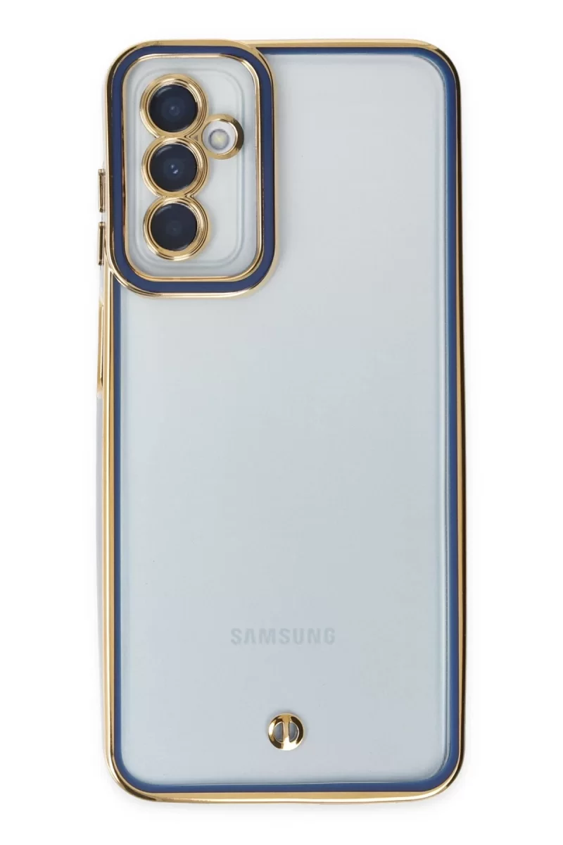 Newface Samsung Galaxy M23 Kılıf Liva Lens Silikon - Mavi