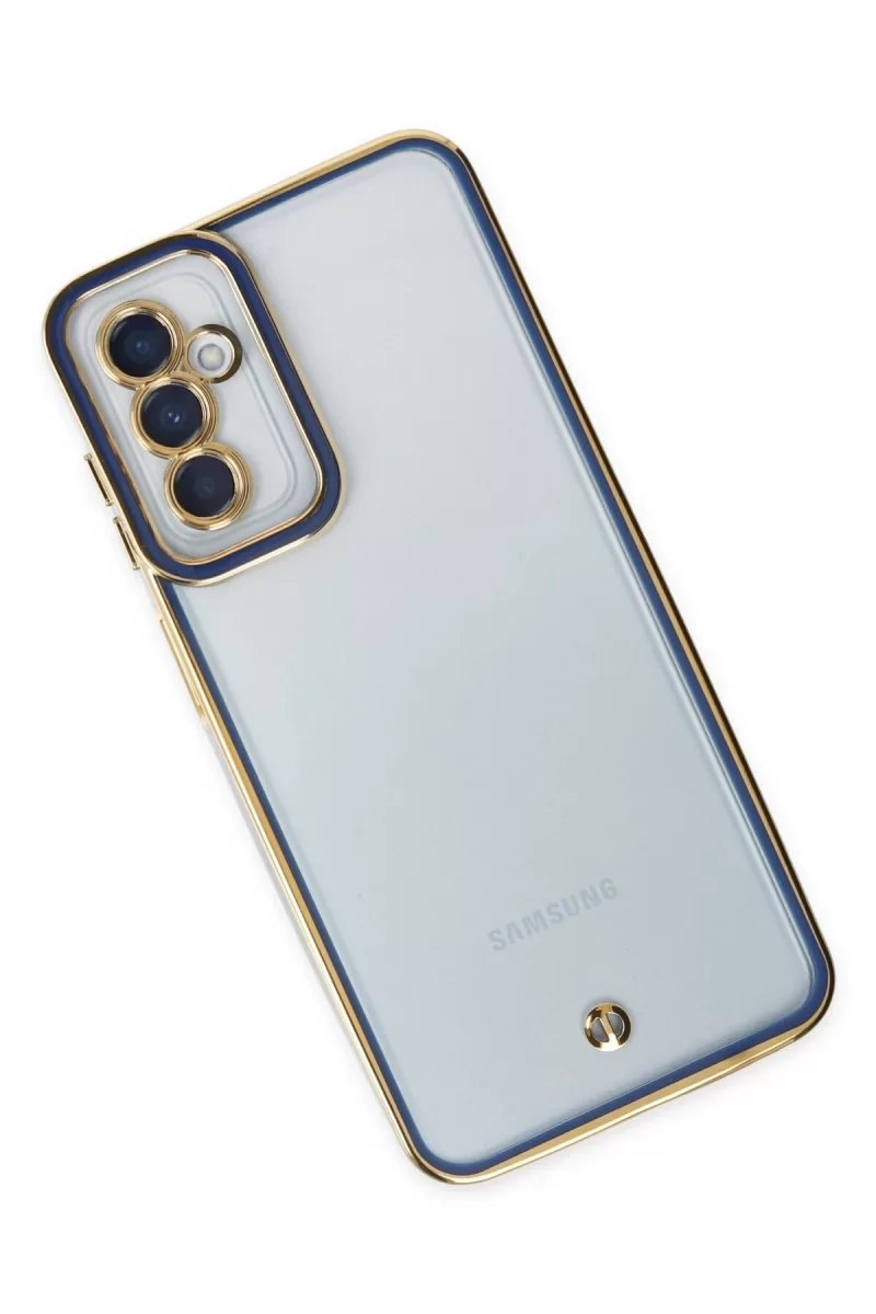Newface Samsung Galaxy M23 Kılıf Liva Lens Silikon - Mavi