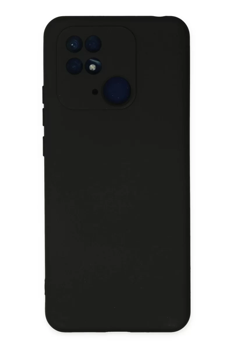 Newface Xiaomi Redmi 10C Kılıf Nano içi Kadife Silikon - Siyah