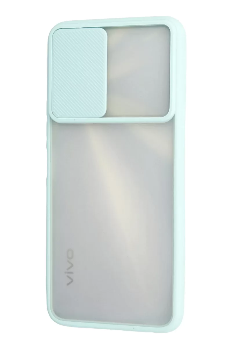 Newface Vivo Y11S Kılıf Palm Buzlu Kamera Sürgülü Silikon - Turkuaz