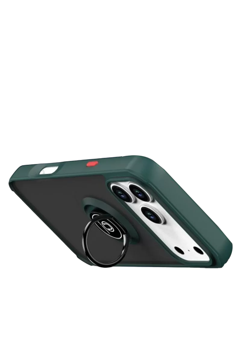 Newface Apple iPhone 17 Pro Montreal Yüzüklü Silikon Kapak - Yeşil