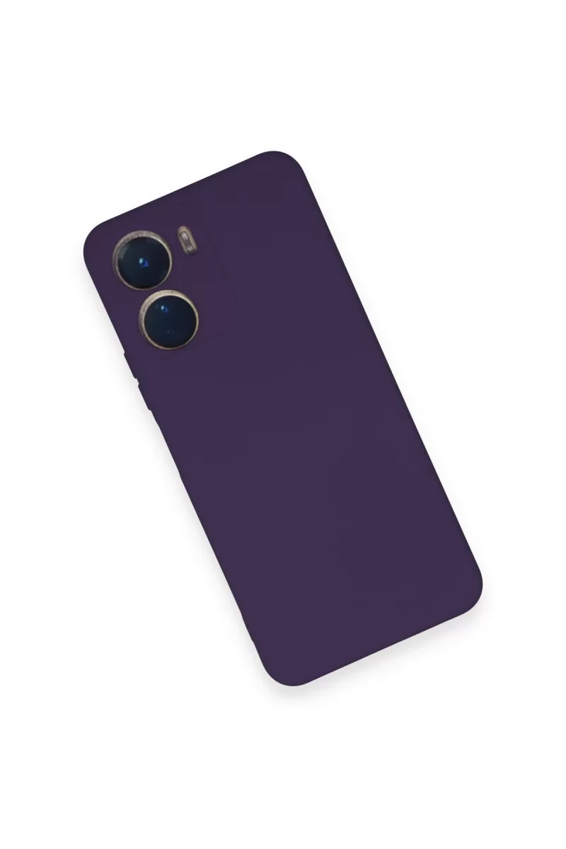 Newface Vivo Y16 Kılıf Nano içi Kadife Silikon - Mor