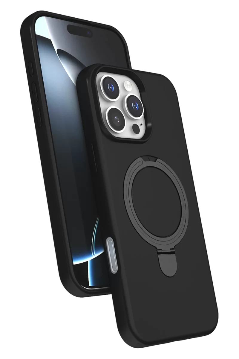 Newface Apple iPhone 16 Pro Max Regal Magsafe Standlı Kapak - Siyah