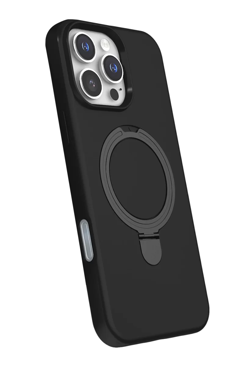 Newface Apple iPhone 16 Pro Max Regal Magsafe Standlı Kapak - Siyah