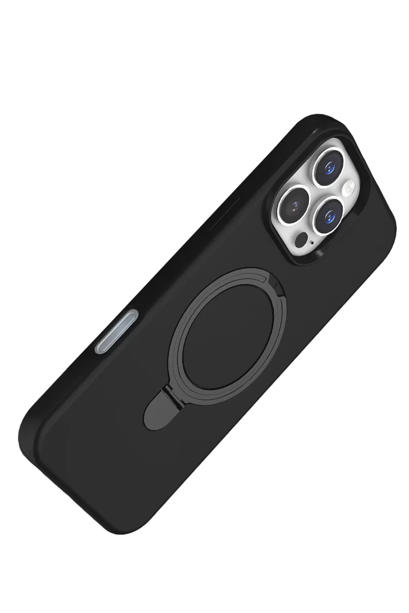 Newface Apple iPhone 16 Pro Max Regal Magsafe Standlı Kapak - Siyah