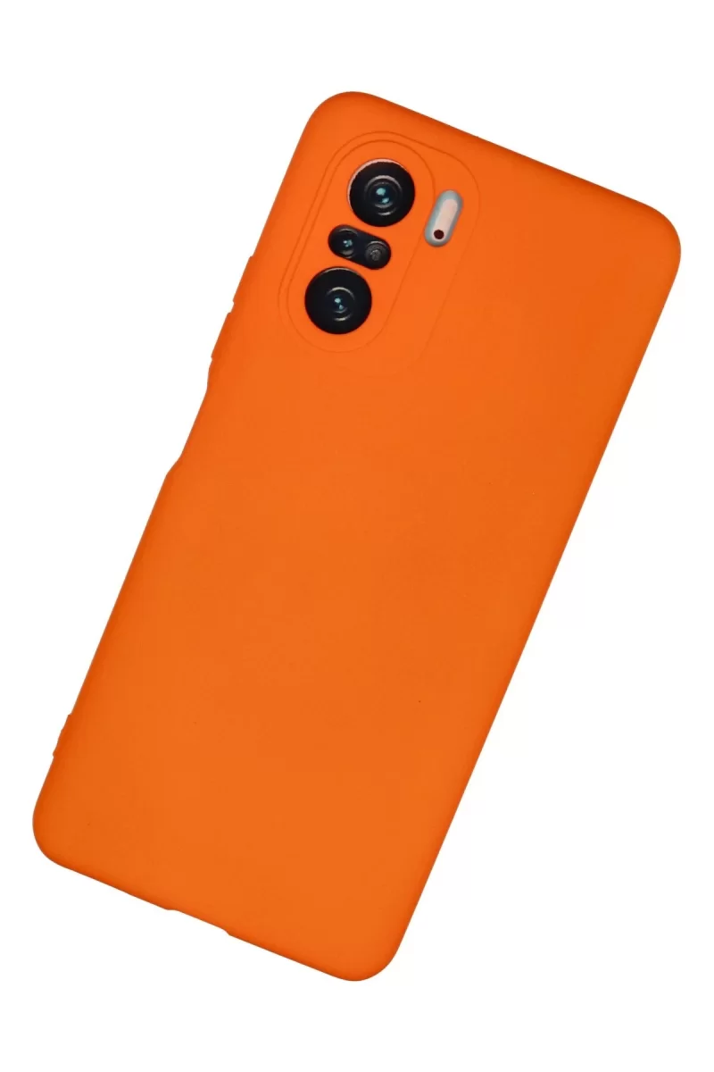 Newface Xiaomi Poco F3 Kılıf Nano içi Kadife Silikon - Turuncu