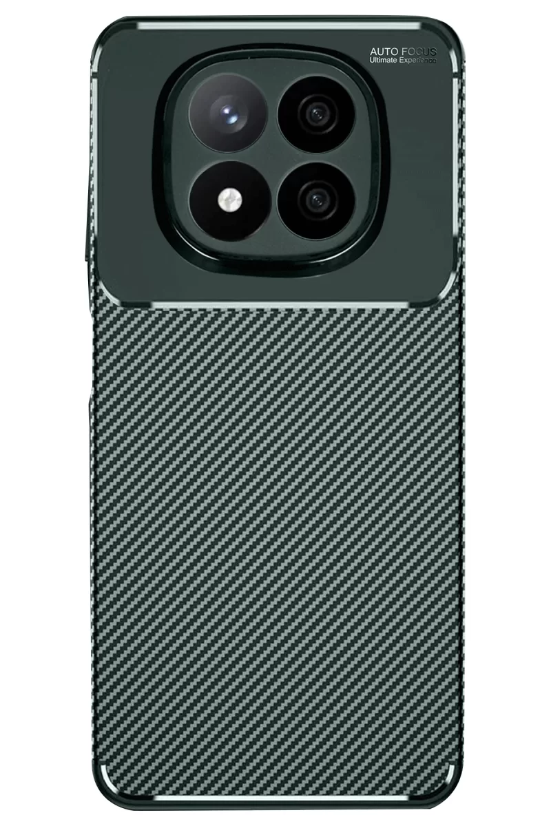 Newface Xiaomi Redmi Note 14 Pro Plus Kılıf Auto Focus Karbon Kapak - Koyu Yeşil