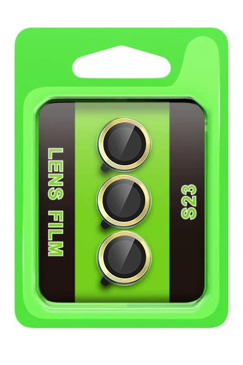 Newface Samsung Galaxy S23 Raze Metal Kamera Lens - Sarı