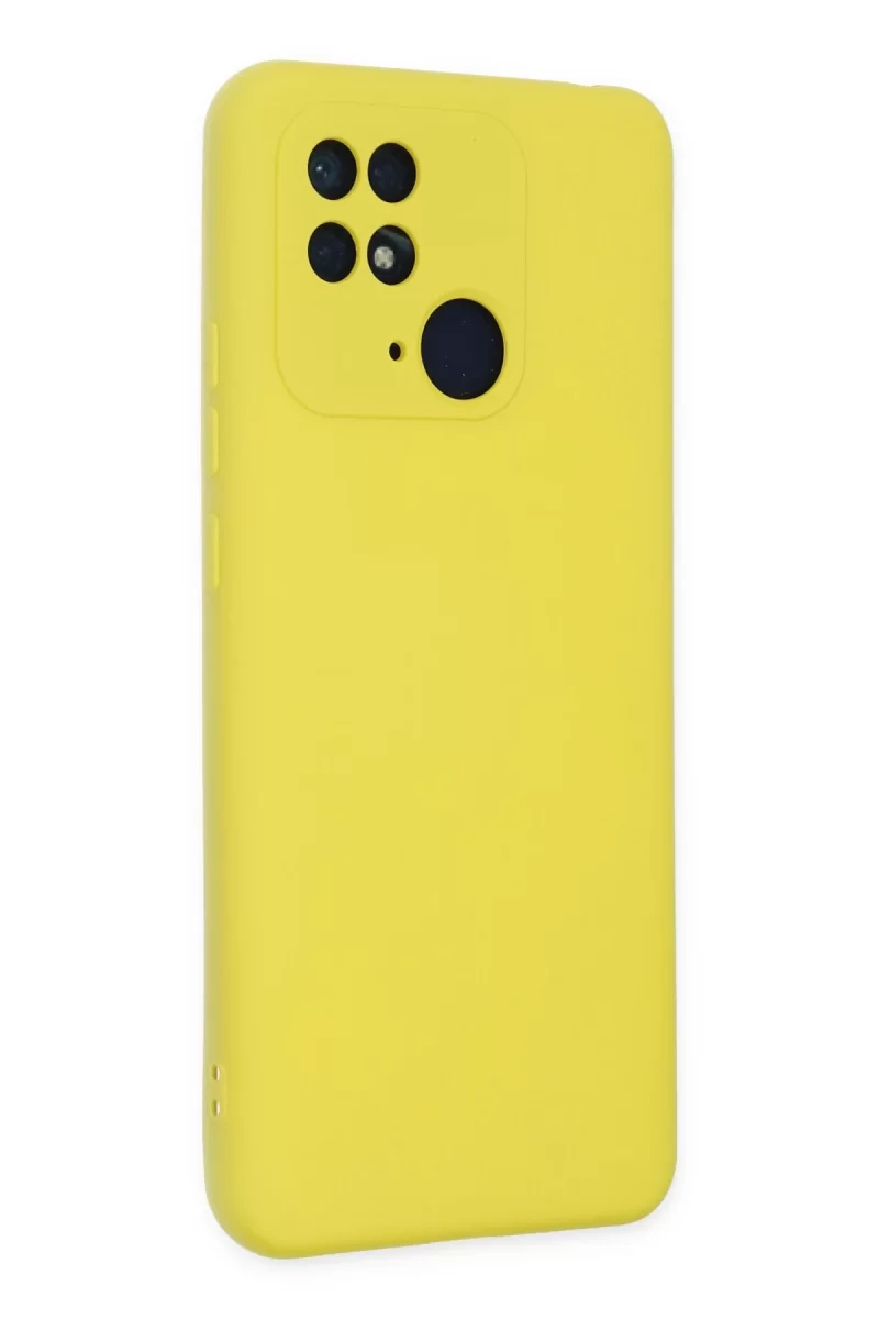 Newface Xiaomi Redmi 10C Kılıf Nano içi Kadife Silikon - Sarı