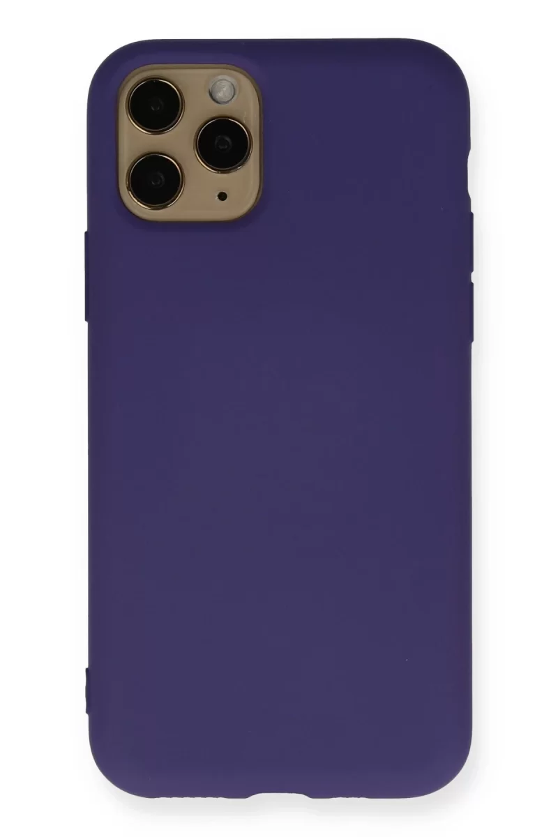 Newface Apple iPhone 11 Pro Max Kılıf Nano içi Kadife Silikon - Mor