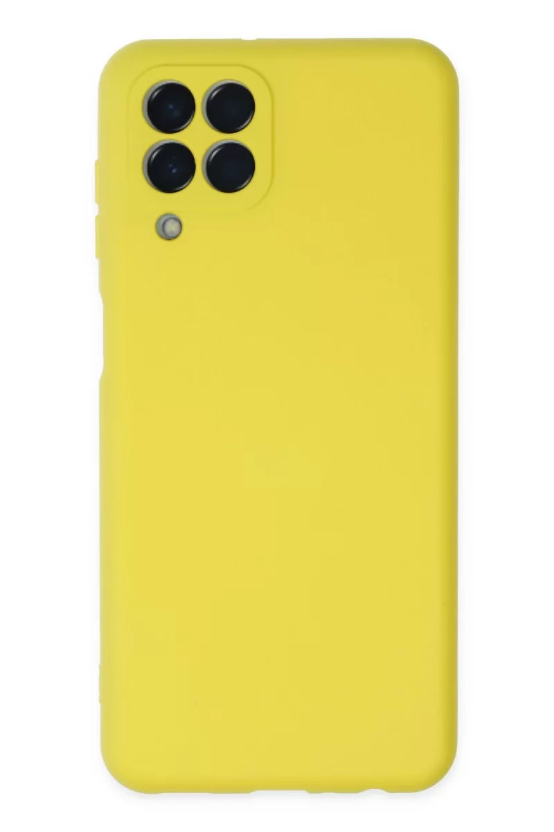Newface Samsung Galaxy M33 Kılıf Nano içi Kadife Silikon - Sarı