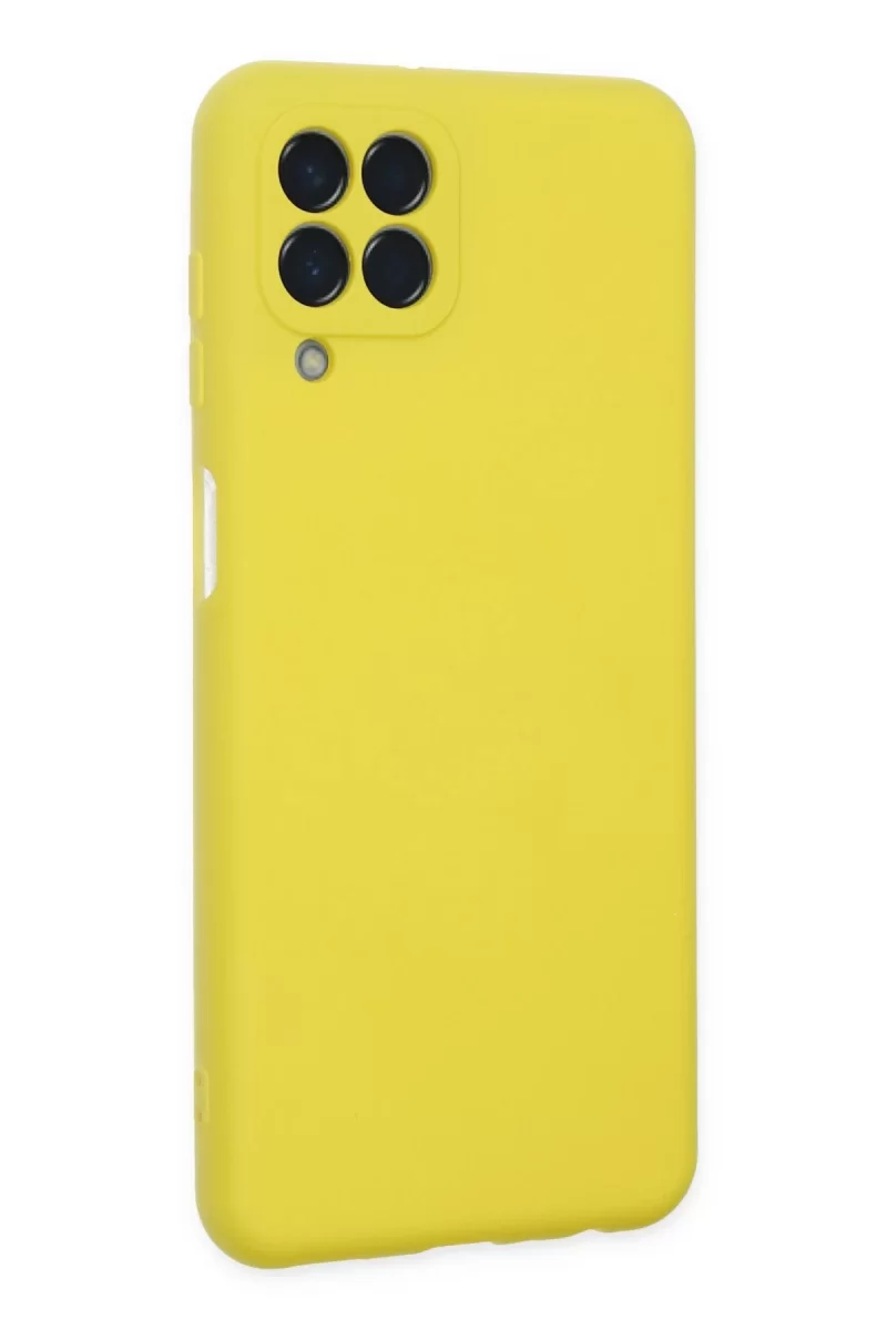 Newface Samsung Galaxy M33 Kılıf Nano içi Kadife Silikon - Sarı