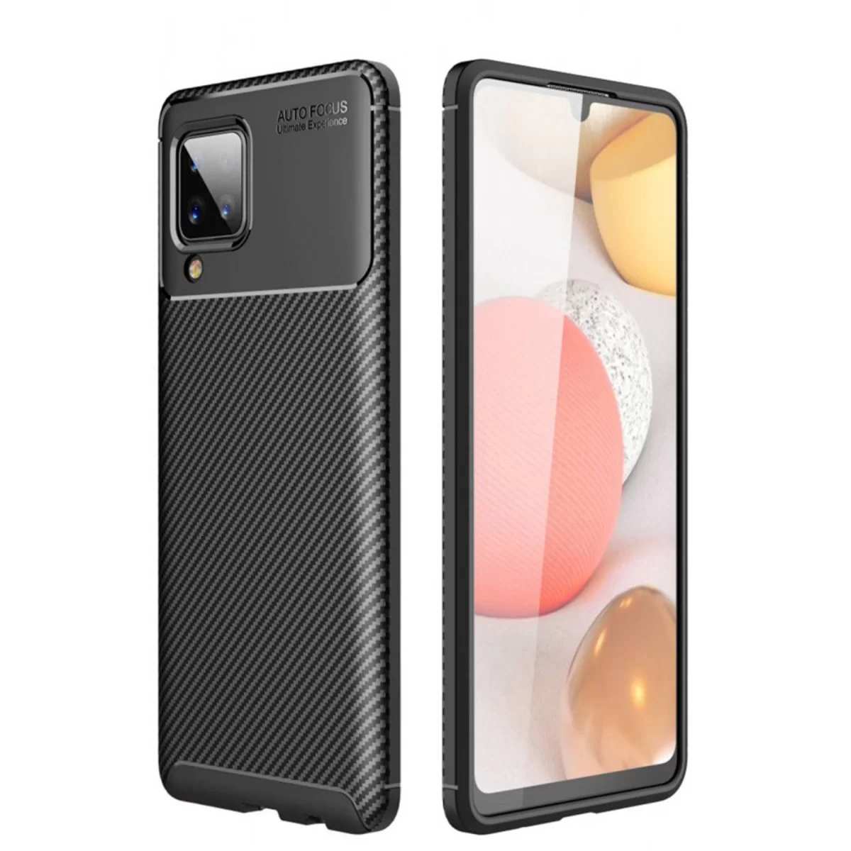 Newface Samsung Galaxy M33 Kılıf Auto Focus Karbon Kapak - Siyah