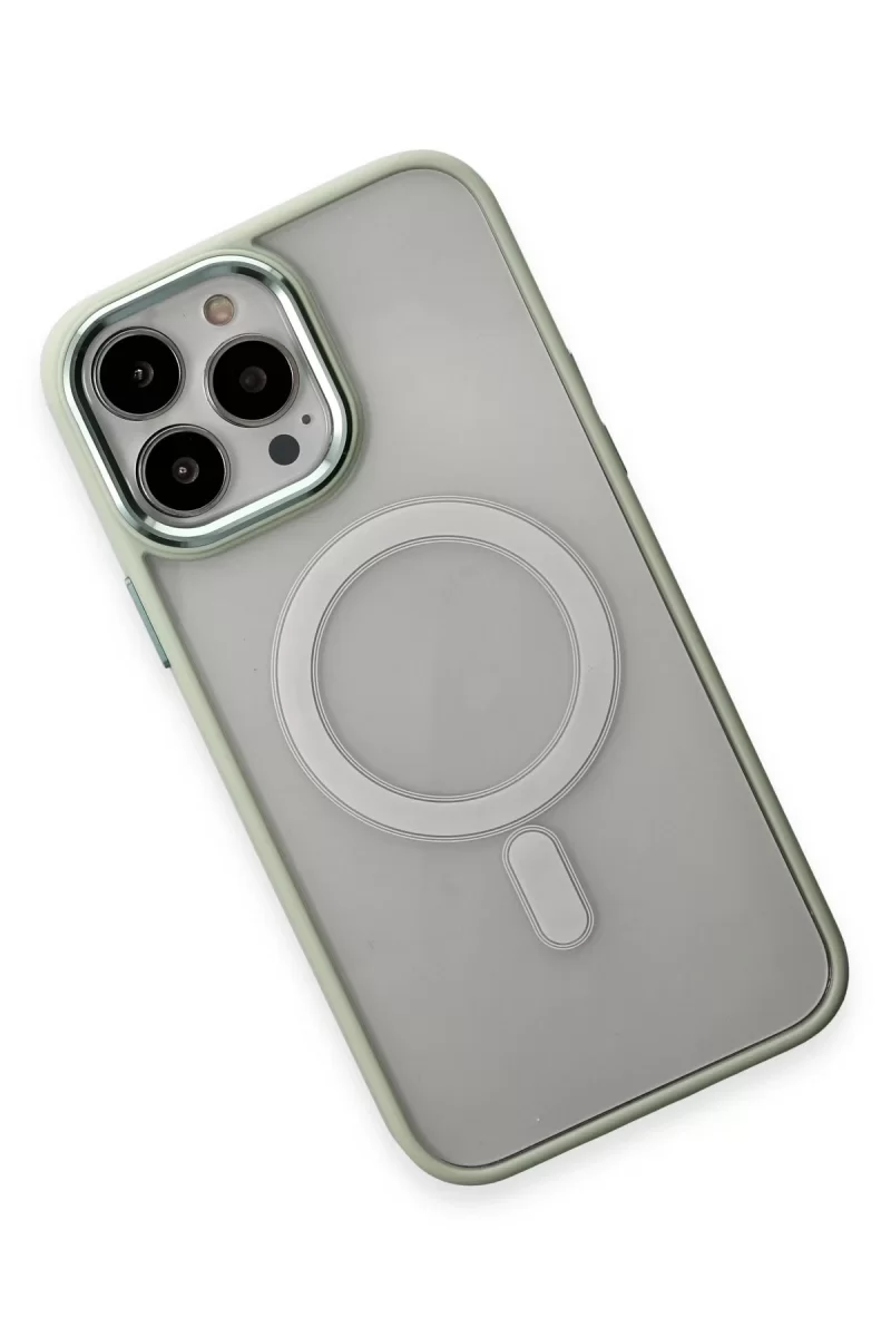 Newface Apple iPhone 15 Pro Max Kılıf Room Magneticsafe Silikon - Su Yeşili
