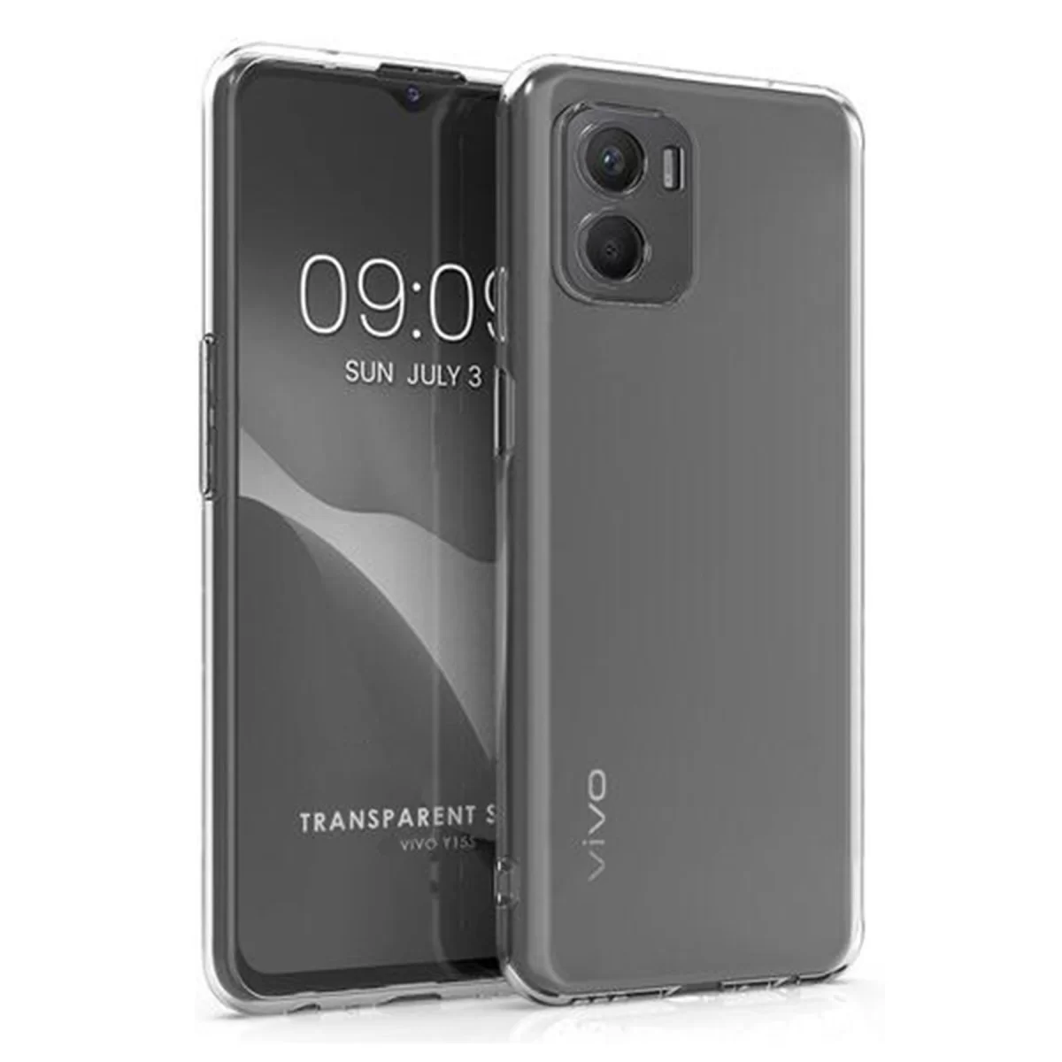 Newface Vivo Y15S Kılıf Lüx Şeffaf Silikon