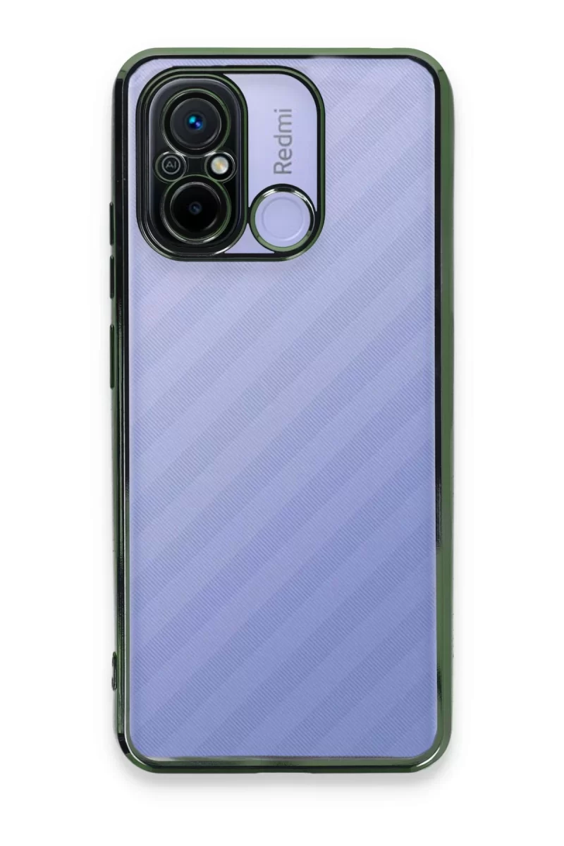 Newface Xiaomi Redmi 12C Kılıf Razer Lensli Silikon - Yeşil