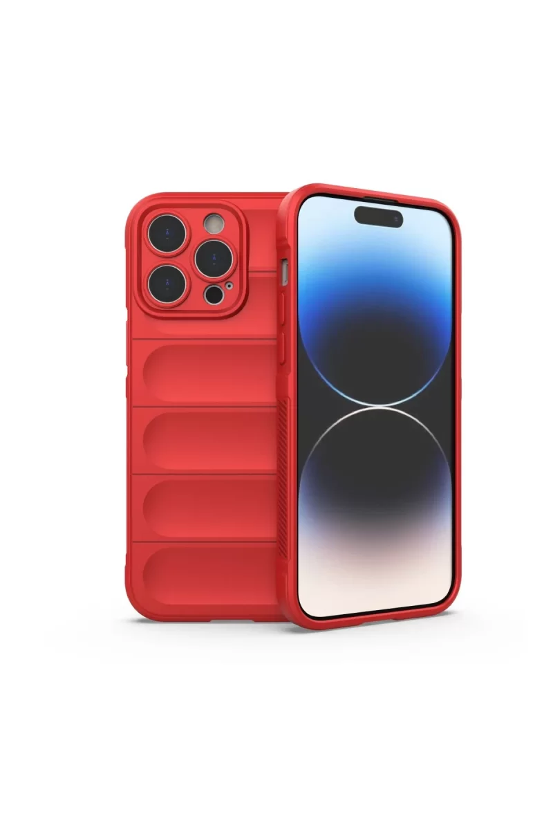 Newface Apple iPhone 15 Pro Max Kılıf Optimum Silikon - Kırmızı