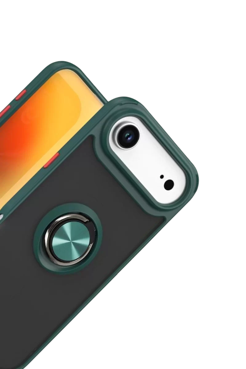 Newface Apple iPhone 17 Air Montreal Yüzüklü Silikon Kapak - Yeşil