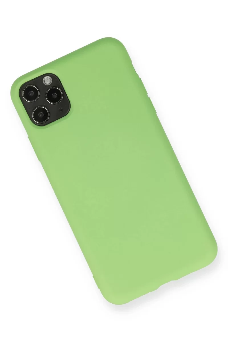 Newface Apple iPhone 11 Pro Max Kılıf Nano içi Kadife Silikon - Yeşil